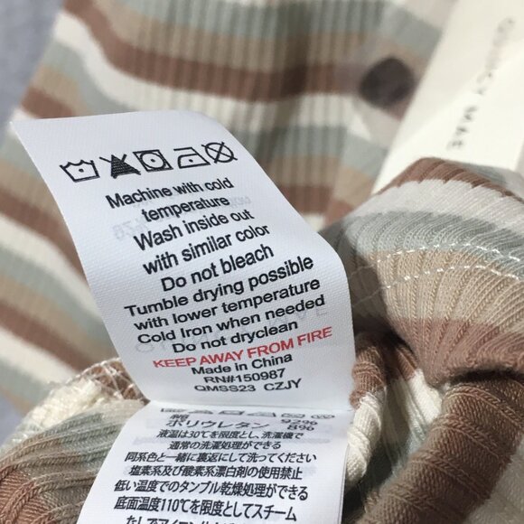 Quincy Mae 0-3M Stripe Swing Dress with Matching Bloomers Brown Green Cream - Picture 9 of 10